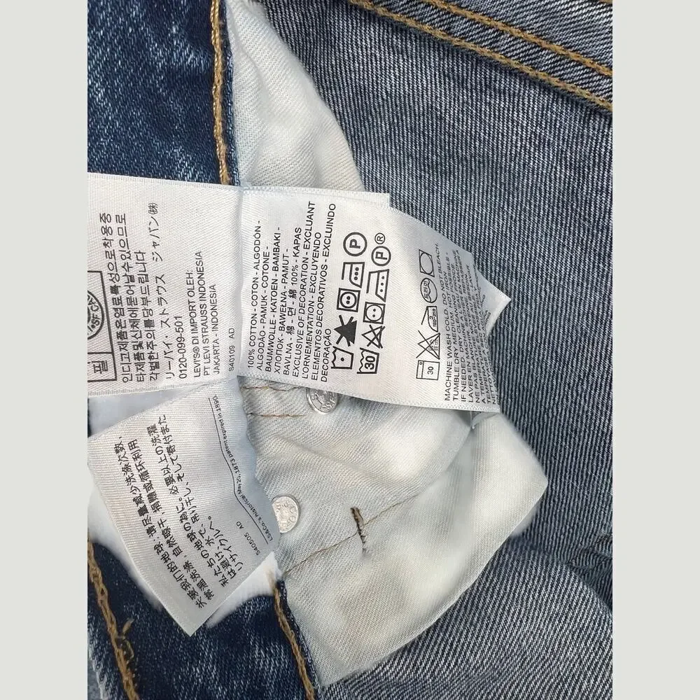 VTG Levi’s 511 Y2K Cutoff Denim Shorts Distressed Raw Hem W36